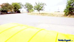 public agent picks up big ass big tits ebony latina linda baker for blowjob and outdoor sex