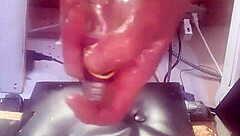 Bottle shoved deep in my ass - who wants to watch?