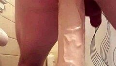 She explored self-pleasuring with extreme anal insertions using large dildos and toys in a solo session.