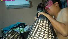 ohh i love wearing lingerie and high heels with fishnets for a hot footjob