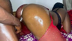 Big Booty EBONY RIDES Monster Cock in Homemade CREAMPIE. She Bends Over for Doggystyle and Gets Wet Pussy Licked.