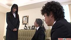 i'm watchin these old guys poundin kotomi asakura's shaved young holes hard... damn, intense stuff