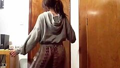 In this engaging video, a performer showcases rhythmic dancing to the popular song Pon de Replay with energetic moves.