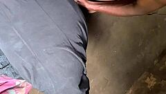 Curvy slut takes big black cock creampie outdoors in public with huge toy action.