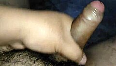 latino guy masturbates alone but gets caught by his stepsister, leading to off-camera hookup between them