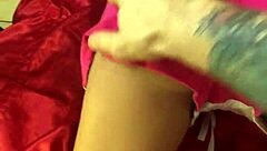 Stepfather gives stepdaughter anal outside the house using sex toy until they get caught