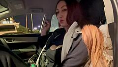 Hey Italian milf Artemisia Love is out there smoking and flashing those big juicy tits with her long hair flowing
