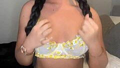 This slutty british girlfriend shared her horny experience, masturbating to orgasm with toys in a college webcam session