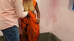 Indian hot bhabhi ENJOYS passionate sex with tailor master, licking hairy pussy and asshole