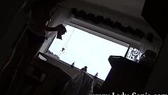 I'm teasing in the kitchen with my stockings and heels on as a mature british lady