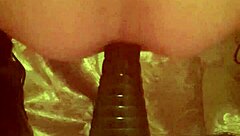 Amateur teen 18+ is doing home solo DEEP FISTING in her asshole with anal sex toy.