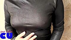 Crossdresser Reveals Big Ass in See-Through Clothes with Puffy Buttplug Inserted