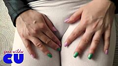 Crossdresser Reveals Big Ass in See-Through Clothes with Puffy Buttplug Inserted