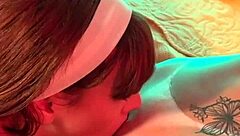 Hey, the maid got so turned on smelling the foot odor from her boss's daughter 👣