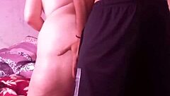 the blonde slut took a deepthroat blowjob from her lover before bending over for doggystyle with that black cock