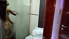 Peruvian Teen Prostitute Rides In Cowgirl For Orgasm While Latina Gets Fucked Doggystyle In Bathroom Spy Scene