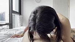 Oh man, my co-worker just gave me this intense blowjob and I exploded in her mouth!