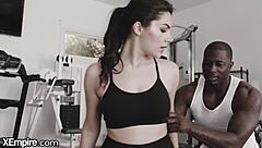 XEmpire Valentina Nappi Rides Trainers Hard BBC at the Gym After Stripping Down