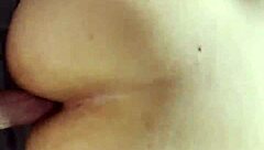 thrusting into gaping bbw in the kitchen led to anal pawg cumshot with cum in pussy finish