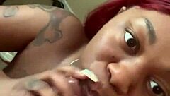 Slutty Red Head Takes Big Black Cock With Deepthroat and Wet Sucking in Ebony Fetish Scene