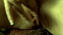 Hey, check this chained up cutie in cosplay getting dirty with solo masturbation and her shaved pussy 😈