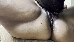 squirting on daddy face as ebony girl gets her wet pussy licked in huge moaning cunilingus