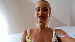 Whoa, this playful step sis with big ass takes that European monster cock too far in pov! 😏