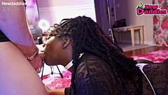 Black 28-Year-Old Ebony Whore Inhales White Daddy With Deepthroat Gagging