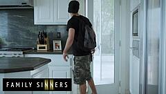 i'm that redhead milf who seduces my husband's nephew, riding his monster cock in bed while moaning loud