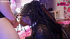 Black 28-Year-Old Ebony Whore Inhales White Daddy With Deepthroat Gagging