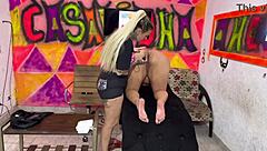 BBW Woman With Giant Ass Gets Tattooed While Licked In Ass And Pussy