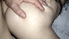 Married couple making a porno. With lingerie and stockings in pov.