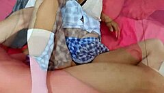 In this homemade Canadian student roleplay, the curvy Latina in cosplay lingerie gets dominated by her muscular neighbor. Things heat up with ass shaking until the actor surprisingly throws his phone.