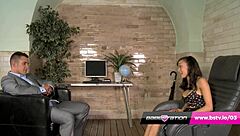 What if ebony babe Alyssa Divine unleashes her skills in interracial office casting?