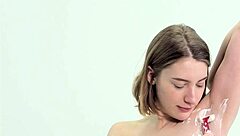 I love watching Sweet carefully shaving herself smooth and getting all sexy