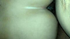 Anal toy play stretches her open ass but she only handles half the intense dildo action 😈