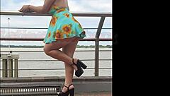 hot photoshoot featuring a busty model with amazing legs inside the taxi