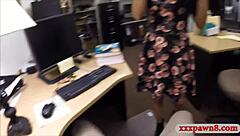 Cute Coed With Glasses Gets Railed Hard By Pawn Man At Work