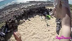 i bend over on the beach for sensual pov doggystyle with big cock pounding my wet pussy