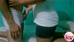 Babysitter takes advantage and fucks young Mexican neighbor doggystyle