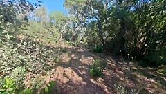 Outdoor camper gets that internal creampie in public forest 😏