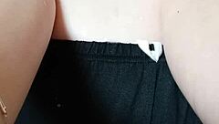 i'm a pregnant milf spitting on my big tits and nipples just for fun