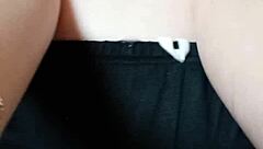 i'm a pregnant milf spitting on my big tits and nipples just for fun