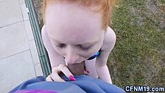 Cfnm redhead gets cum dumped all over 😏