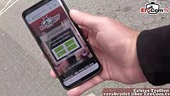 Hey, check out this German milf with big tits going for a real sex date and insisting on no condom action during casting