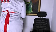 school cleaner bends over for horny teacher's big cock. he fucks her ebony ass doggystyle in hardcore 4k session