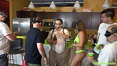 kendra heart says pound my pussy hard in this live gangbang until i'm filled with cum