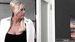 Why does this stepdaughter beg her stepdaddy to let her stay? She offers old and young taboo sex with her uncle watching.