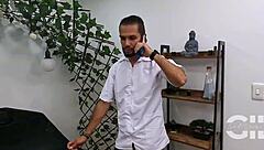 Colombian Ebony Milf Gets Deepthroat Blowjob and Pussy Lick in Bath Massage