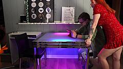 Brunette Teen Gets Bent Over Desk For Rough Doggystyle Pounding And Cum Covered Quickie